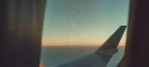 Picture of an airplane window