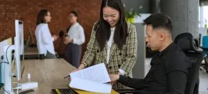 Couple talking about moving to Hong Kong for business