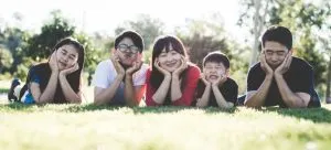 Happy family in Hong Kong