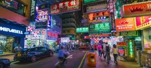 a night street view in China