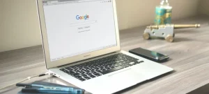 A laptop on the table