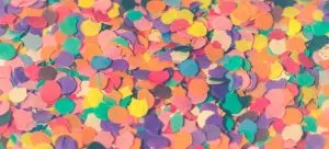 Picture of confetti after throwing a going away party