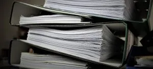 Folders stacked one on the other