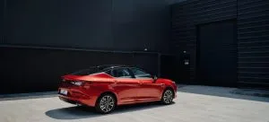 Car in front of a storage.