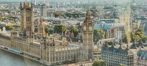 aerial view of London