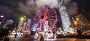 Hong Kong Feris weel at night