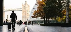 walking after moving to London from HK