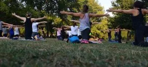 people doing yoga