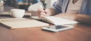 person writing