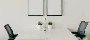 decorated office space