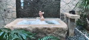 Girl in spa in Hong Kong