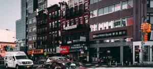 a street in a busy city