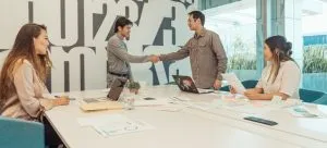 Moving company at meeting