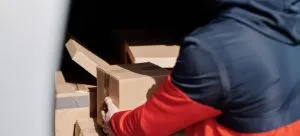 A man loading truck in Hong Kong