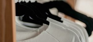 hanged white shirts