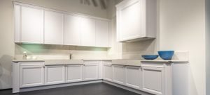 empty white kitchen