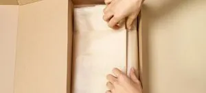 hands and a box, packing