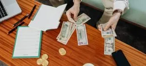 a person budgeting