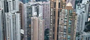 A photo of skyscrapers in Hong Kong