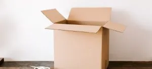 An open cardboard box.