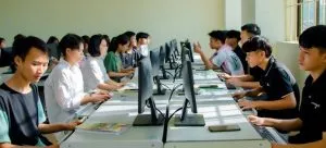 Students in a classroom.