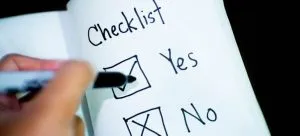 Yes/No in packing priority checklist.