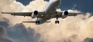 Plane in the sky.
