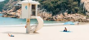 A beach in Hong Kong.